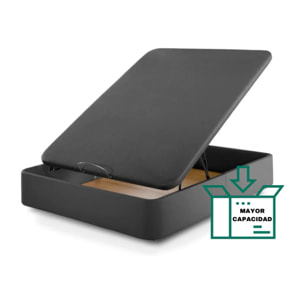 Canapé Polipiel Deluxe Negro Altura 35 cm