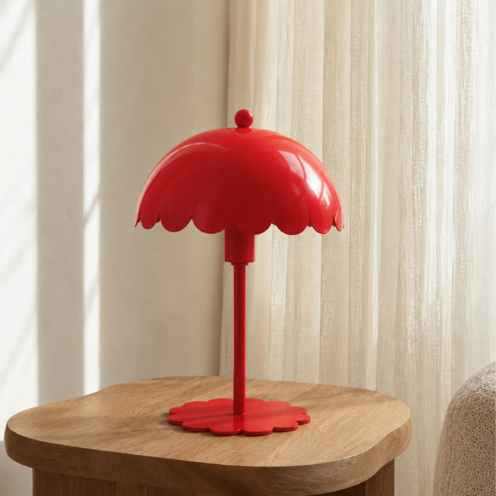 Lampe à poser en métal rouge - Margot