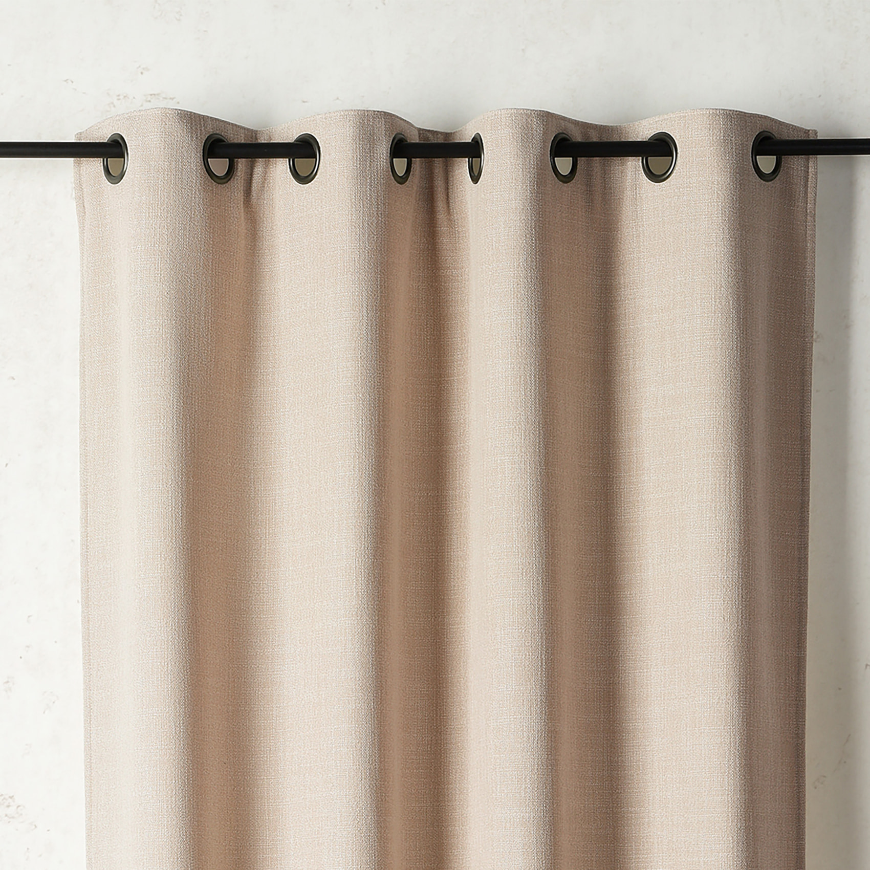 Rideau thermique et obscurcissant à envers polaire à oeillets - Beige