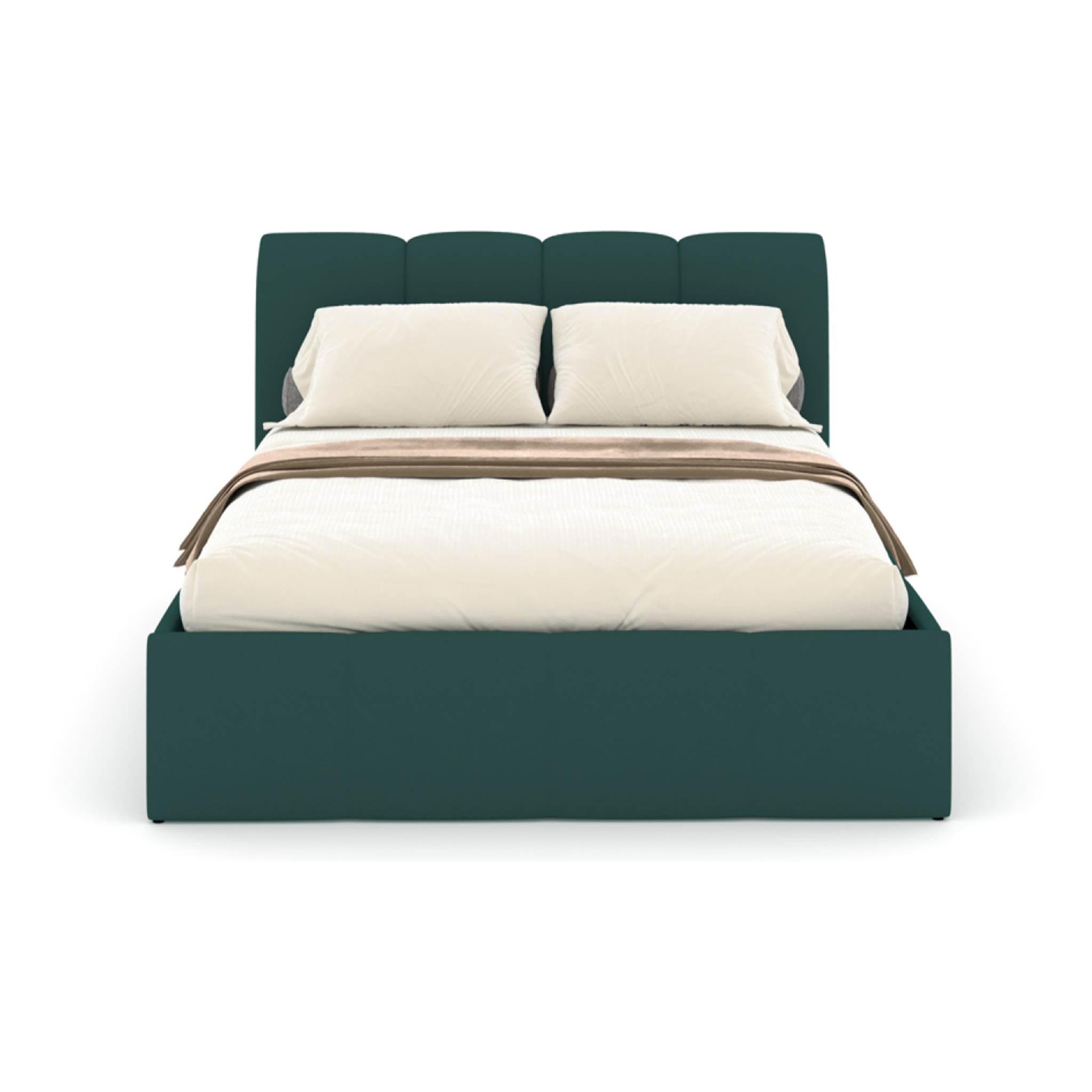 MOORE Lit nuage coffre 160x200cm velours vert