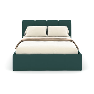 MOORE Lit nuage coffre 160x200cm velours vert