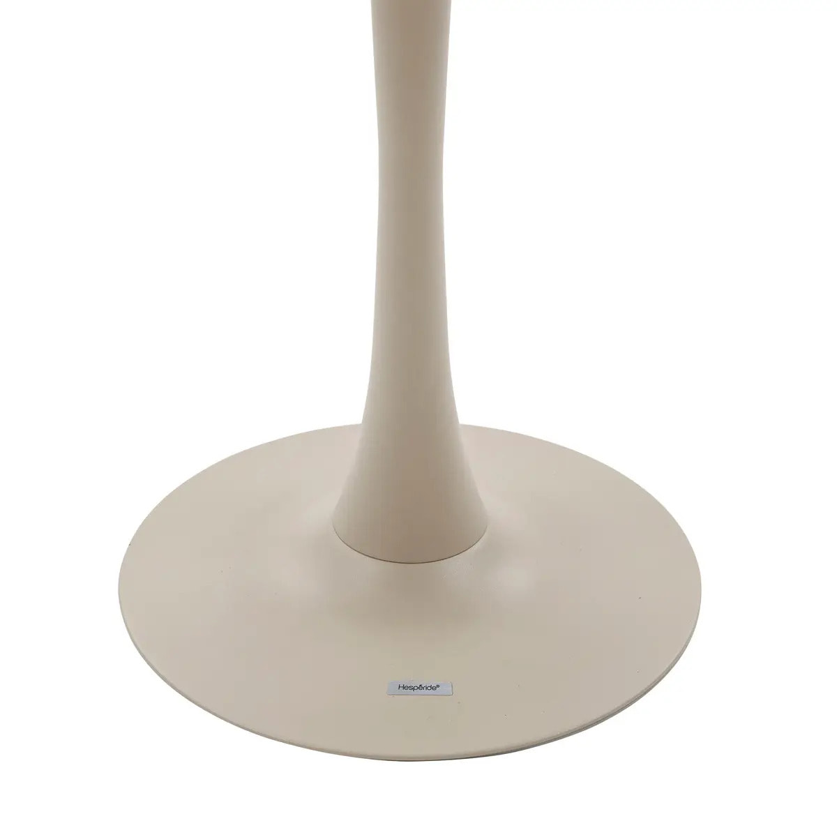 Table de jardin bistro "Ovialon" effet bois argile & lin en aluminium