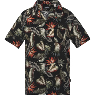 CAMICIA HAWAIANA SCHOTT BLACK TROPICAL