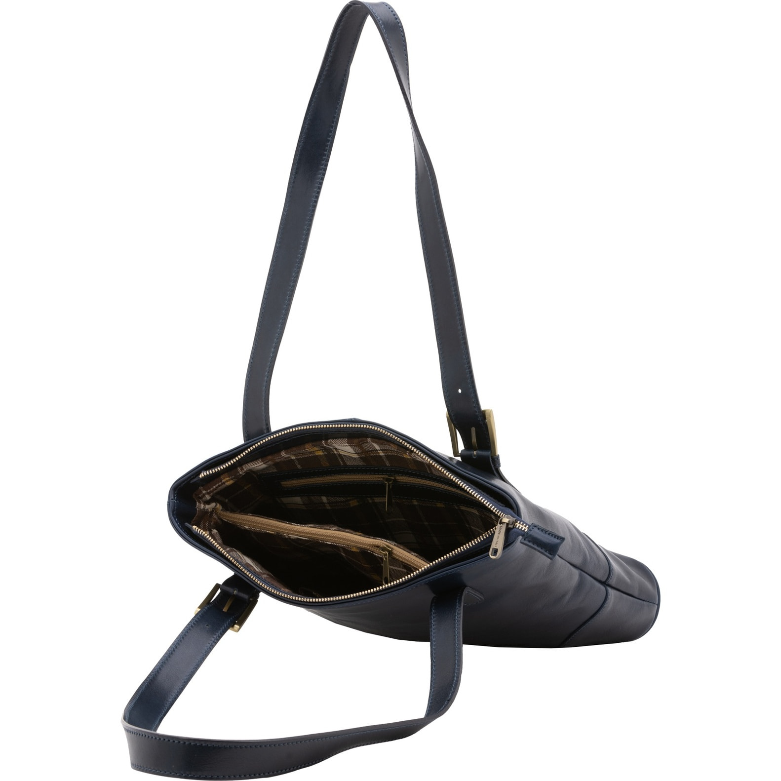 Borsa a spalla da donna - Modello False - 100% pelle - 33.0 x 35.0 x 8.0 cm