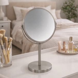 Miroir grossissant sur pied Acier SYDNEY Brossé Spirella
