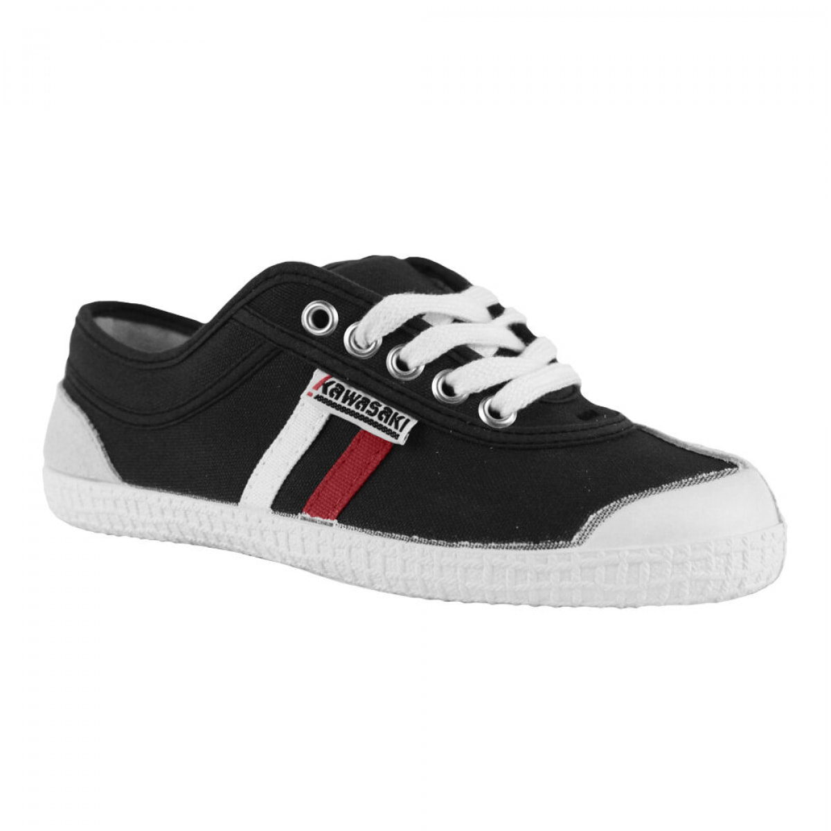 KAWASAKI Retro 23 Canvas Shoe K23 60W14 Black Red/White Stripe