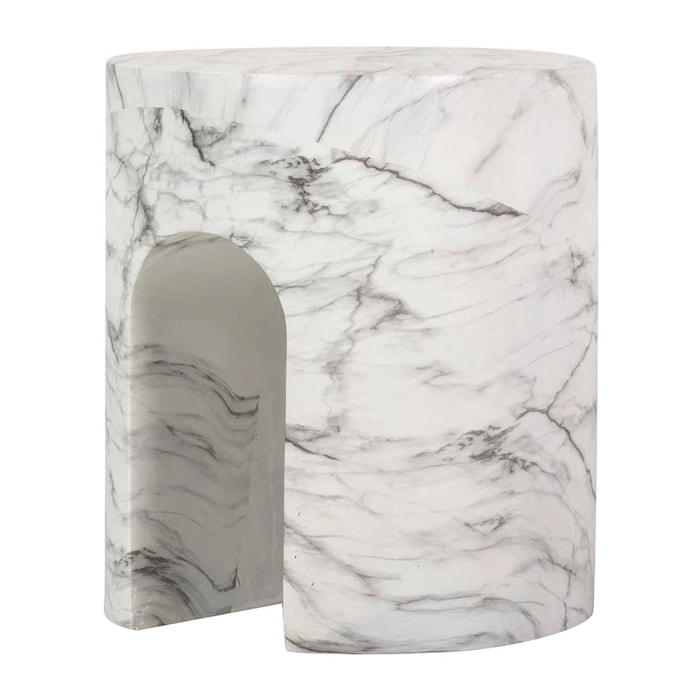 Mesa Auxiliar Taburete Blanco Sedit 41x41x47 Cm