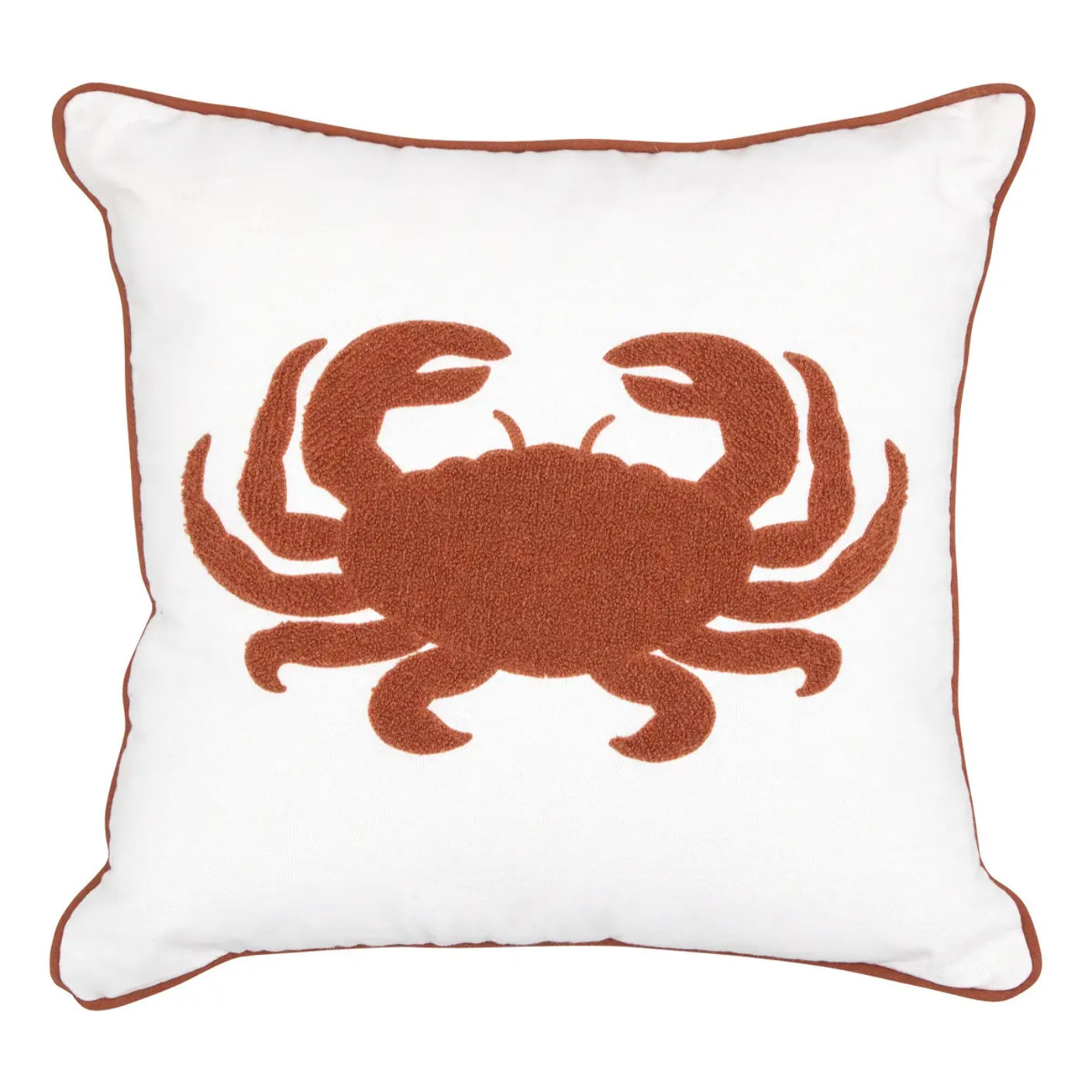 Coussin brodé Oceania 45x45cm blanc