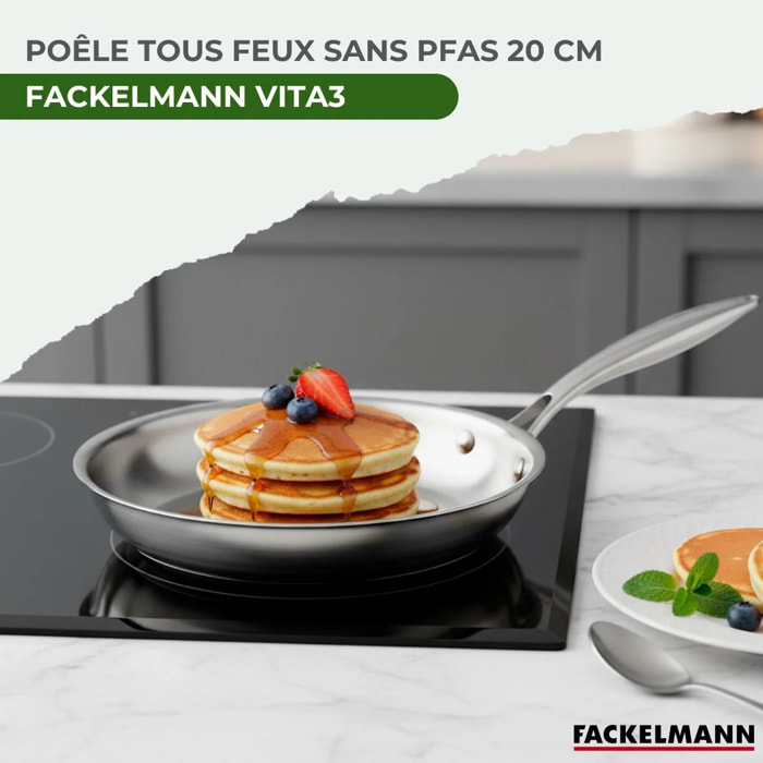 Poêle en inox 18/10 Triply Fackelmann Vita3