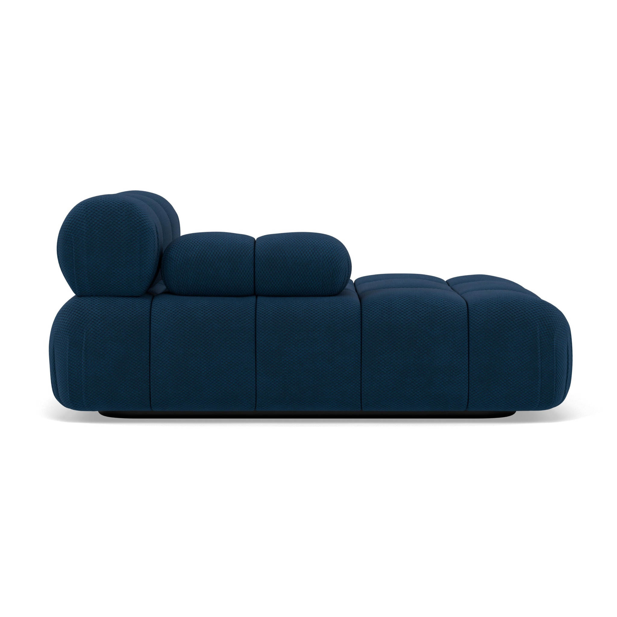 Ruby - module d'assise méridienne gauche en velours texturé - Bleu