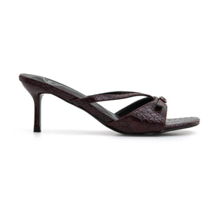 Sabot cage con tacco a stiletto - VINO