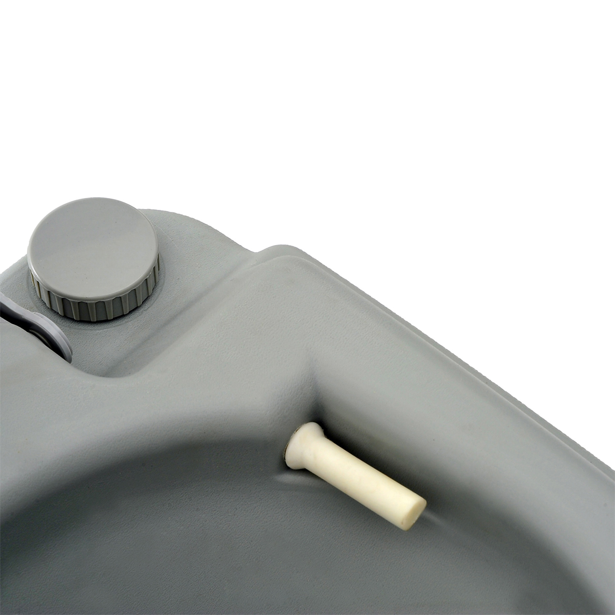 Inodoro Portátil WC Portátil con 2 Tanques de 10L Carga 200 kg Inodoro para Exterior Camping Acampar Senderismo 36x42x30 cm Gris