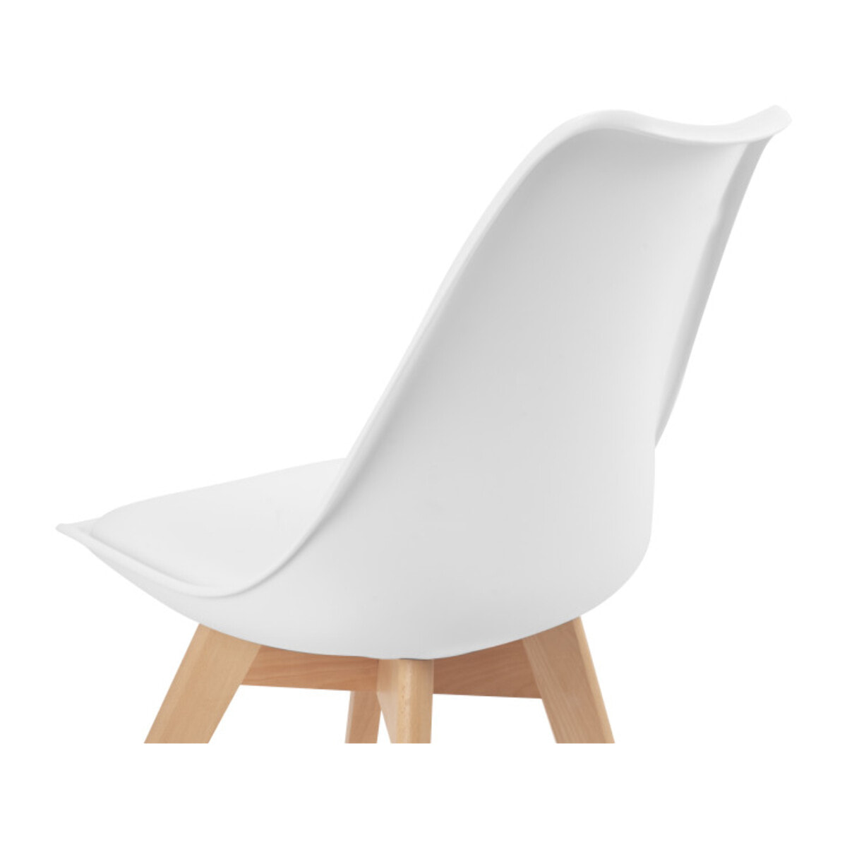 Chaises Nordia pieds bois de hêtre - Blanc
