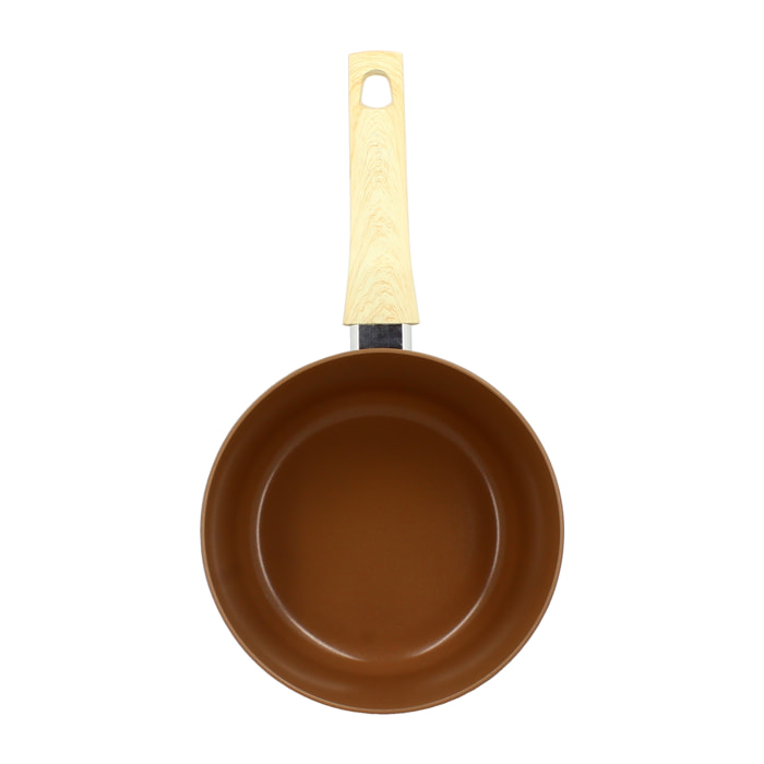 Casserole en revêtement céramique 20cm noisette - tous feux COLORAMA