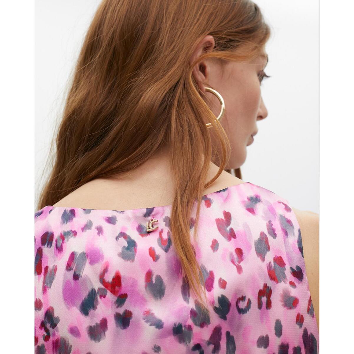 Top Scollo a V Stampato