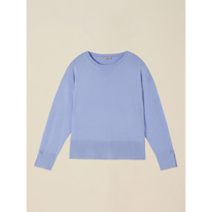 Oltre - Jersey mezcla viscosa con botones joya - Light - blue