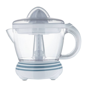 exprimidor de 40w de potencia - capacidad de 1.2 litros - arranque y parado automático - 2 conos para 2 tipos fruta