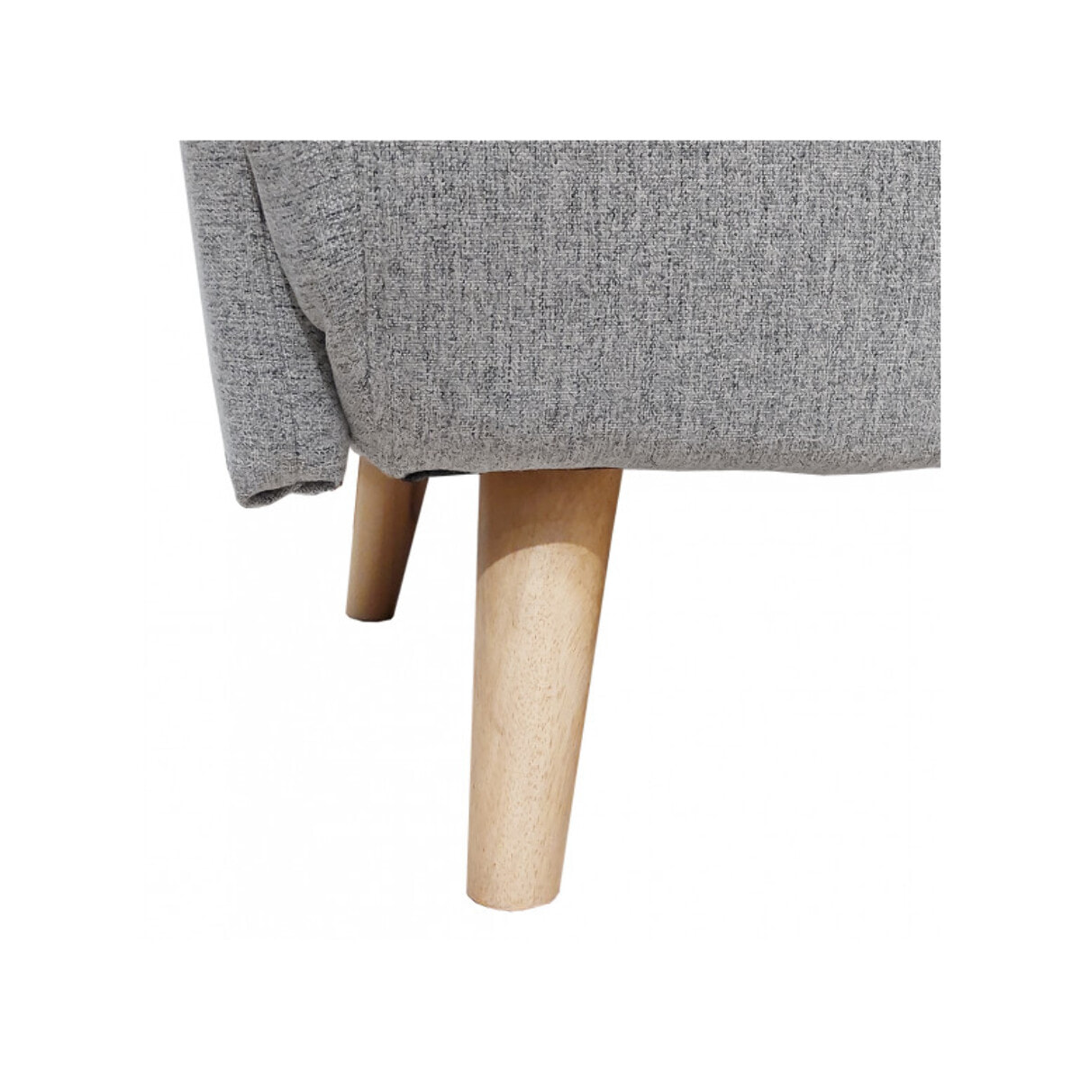 Banquette convertible en tissu gris chiné - MARIE