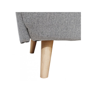 Banquette convertible en tissu gris chiné - MARIE