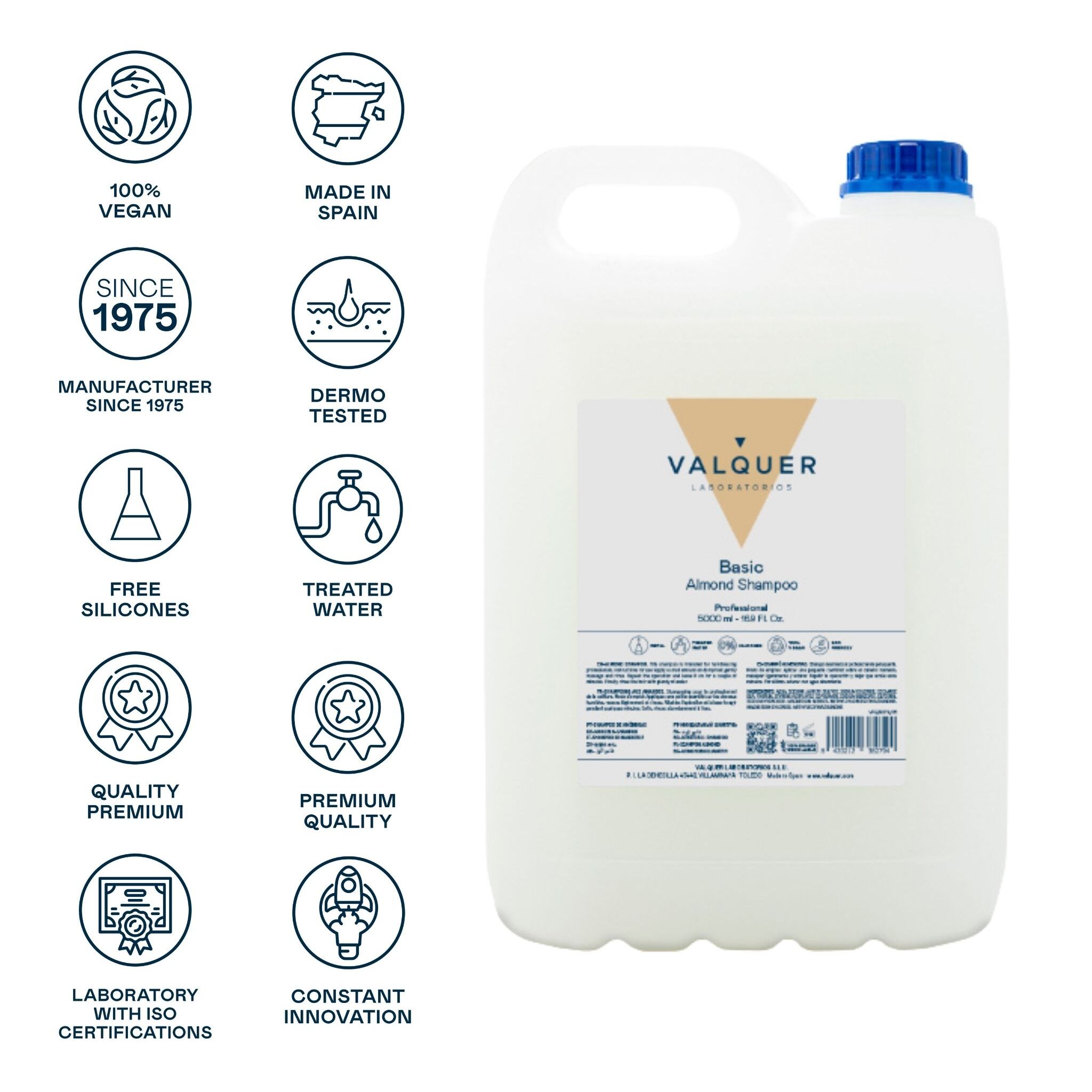 Valquer Champú almendras - 5000 ml