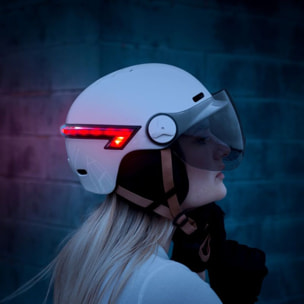 Casque CASR Led Glow crème taille L transparent