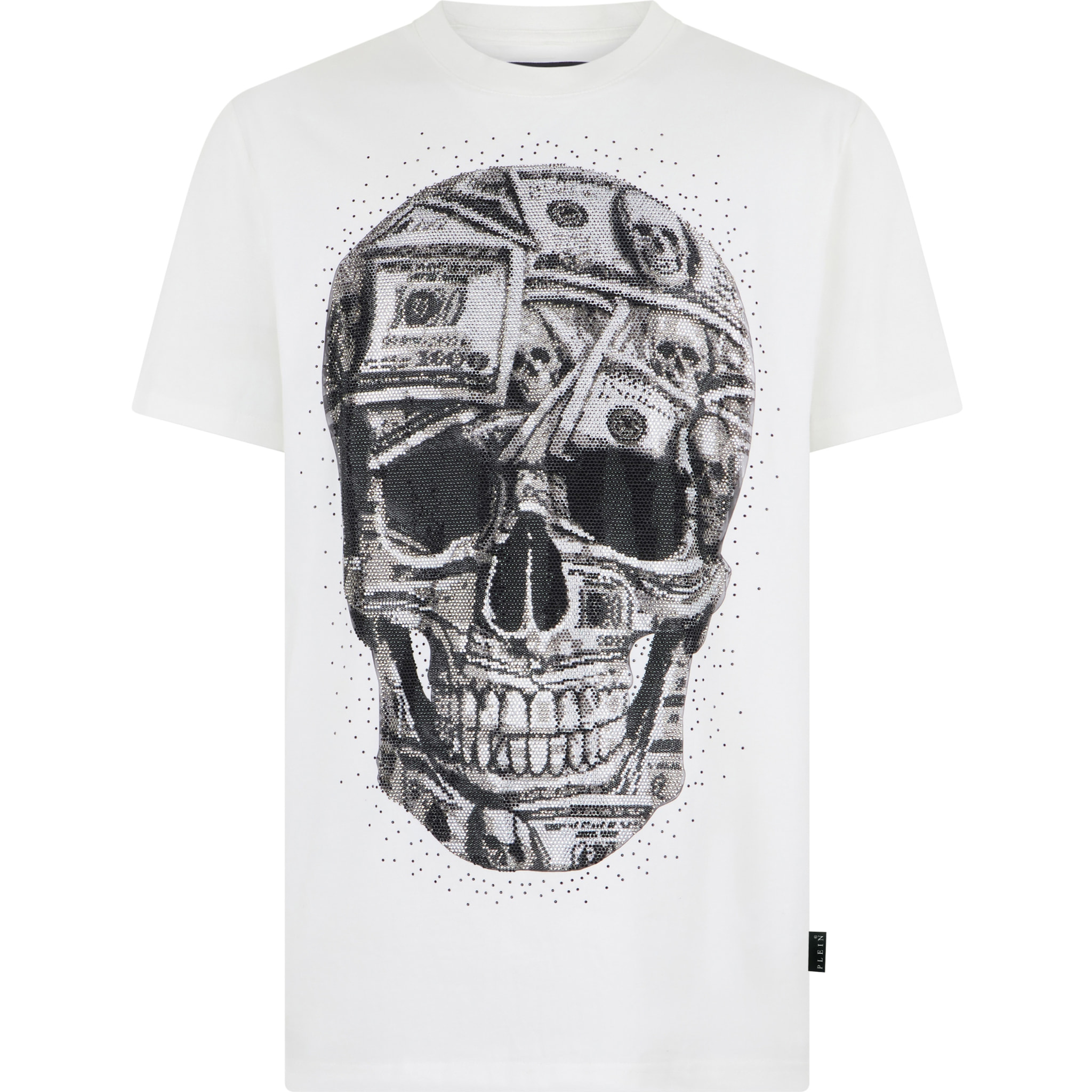 PHILIPP PLEIN Camiseta de cuello redondo y manga corta SKULL