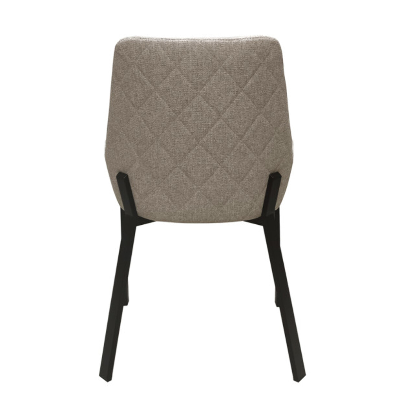 Chaise en tissu chiné capitonné avec piètement métal - 2 coloris - EMOTION 2