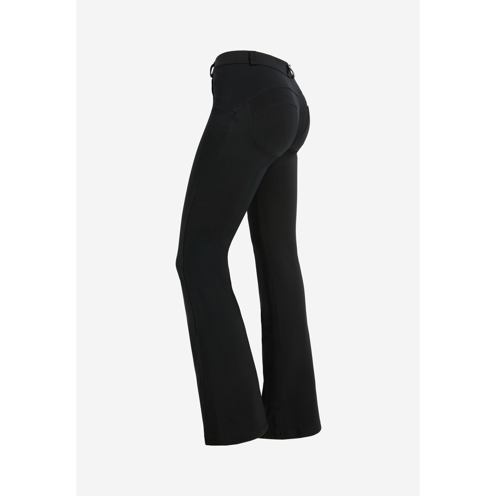 Pantaloni push up WR.UP® vita regular fondo flare in cotone