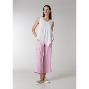 DEHA - Pantalone LINEN STRAIGHT PANTS in Lino per donna