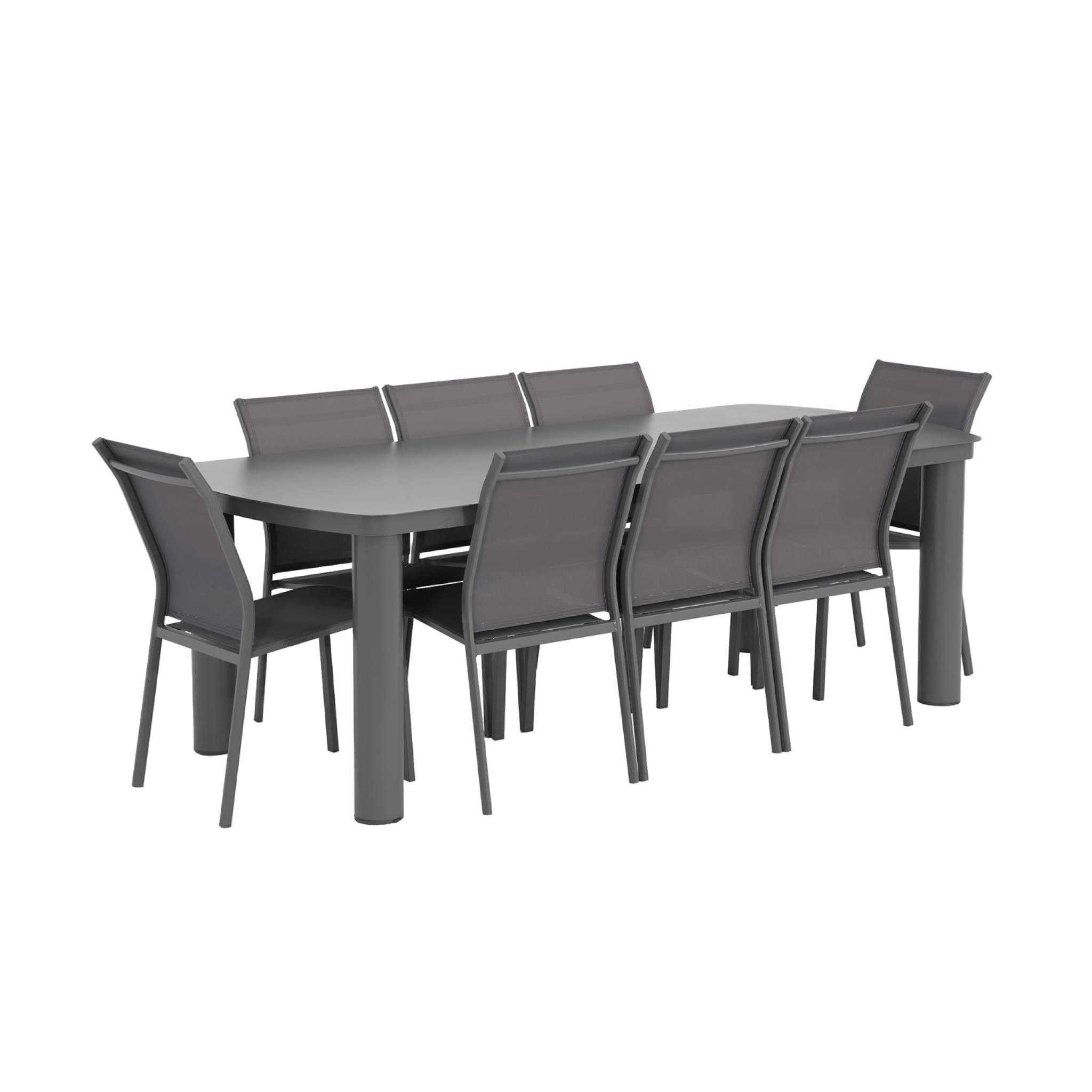 Table de jardin aluminium + 8 assises  ZARO + BUFFALO