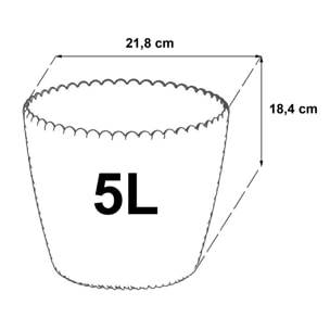 Pack 4 macetas redondas efecto ratan (5/8/11,5/18,6 litros), modelo Splofy  mocca