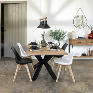 Chaise "Baya" gris foncé - pieds en hêtre