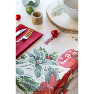 NOËL CHAMONIX - Nappe de Noël 100% coton - plusieur dimensions