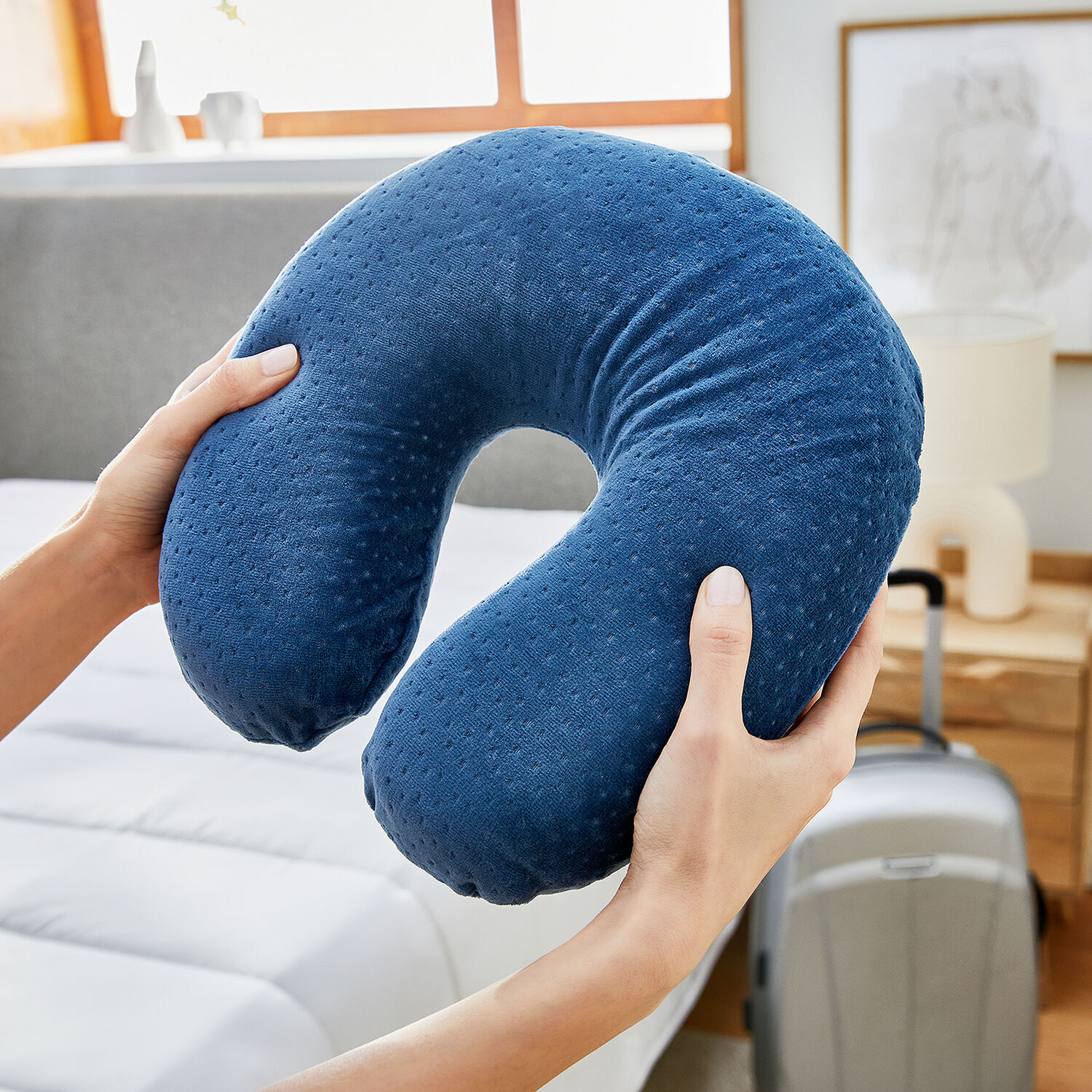 Almohada de Viaje Cervical Viscoelástica | Firmeza Baja