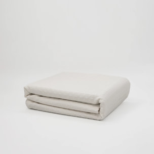 Plaid gaufré 100% coton Blanc chimique 130x170 cm