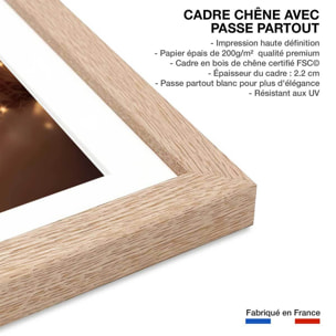 Affiche enfant mon nounours endormi  Affiche sous cadre bois