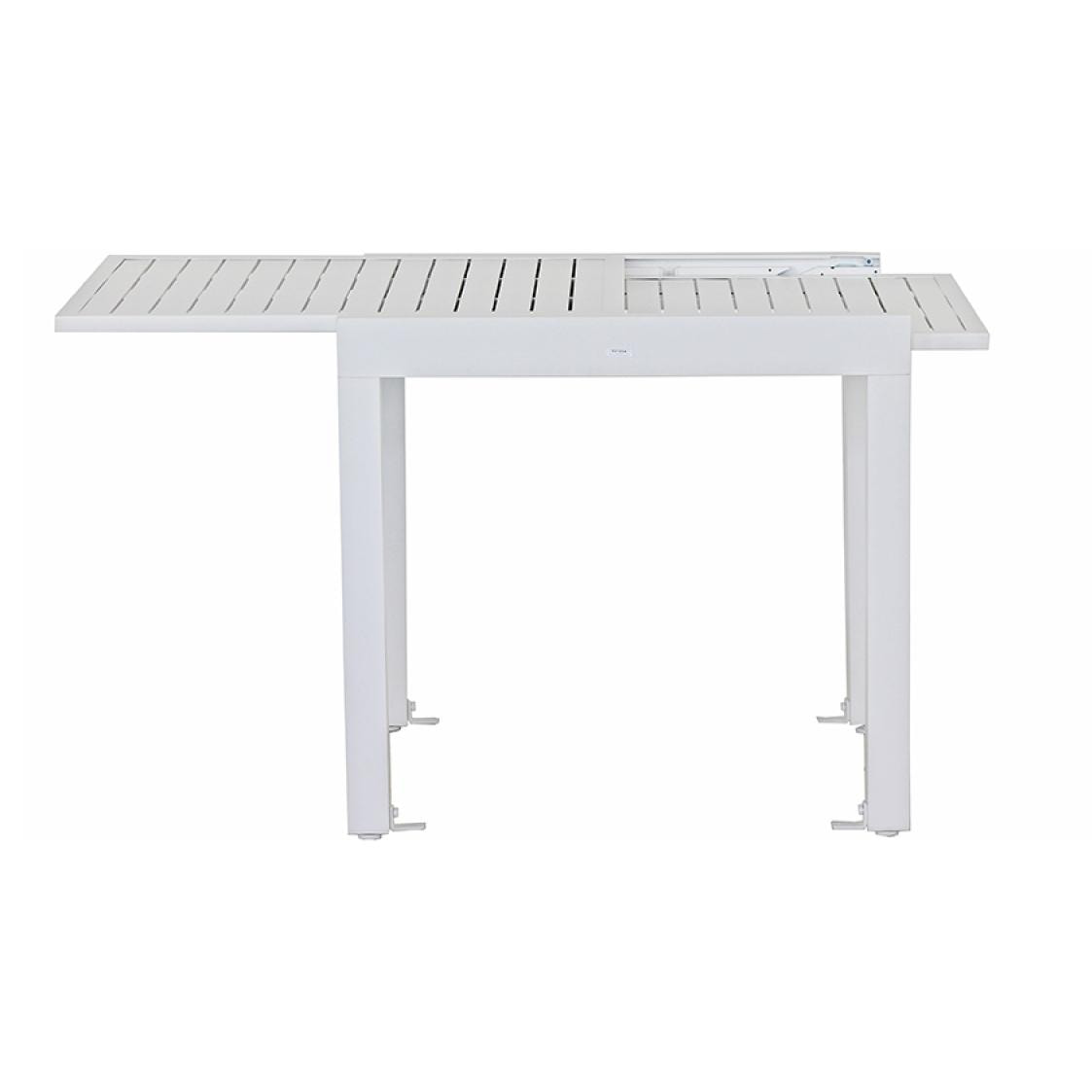 Tavolo estensibile da giardino in alluminio 82-163 cm Lipari bianco