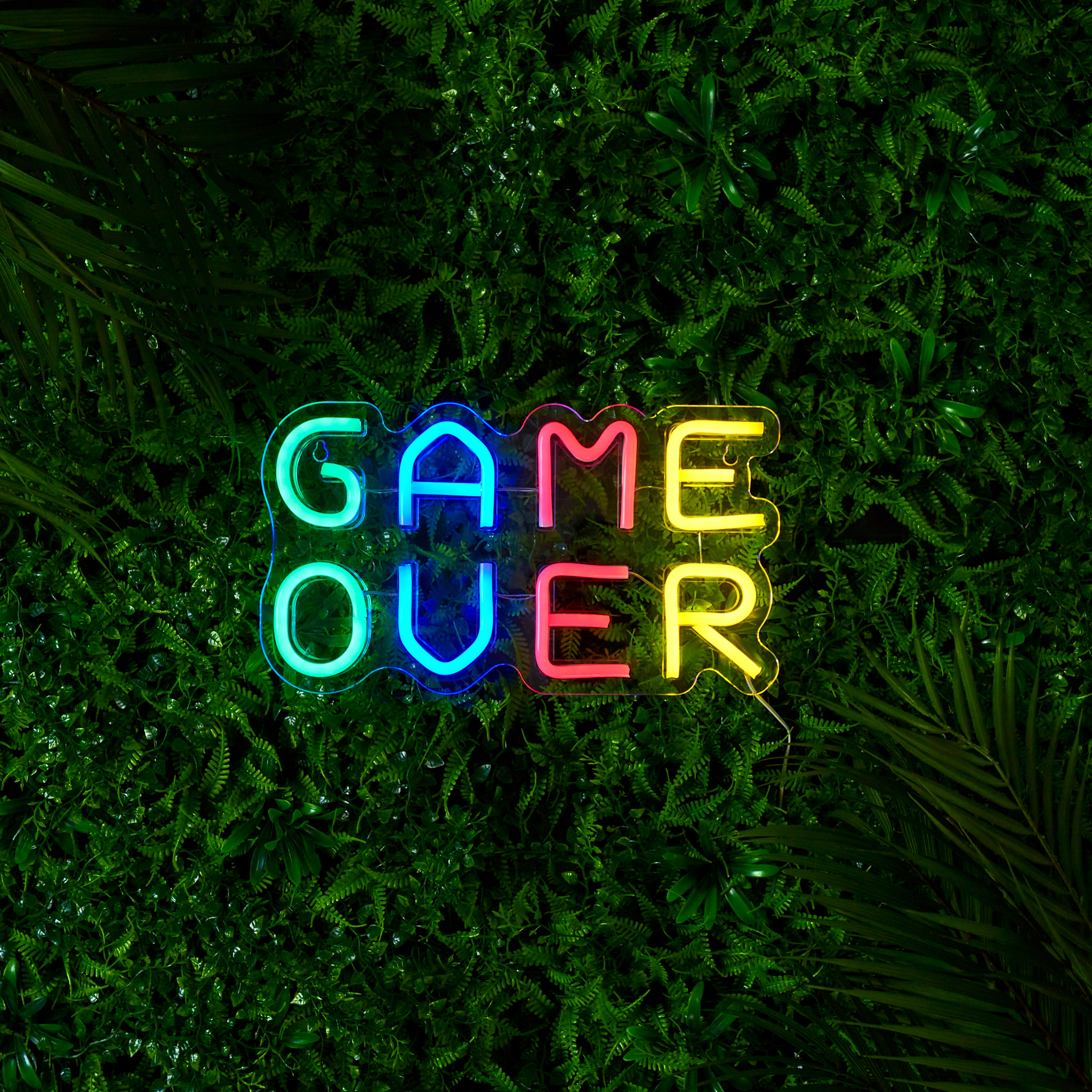 Lampe Led Effet Neon Game Over Usb
