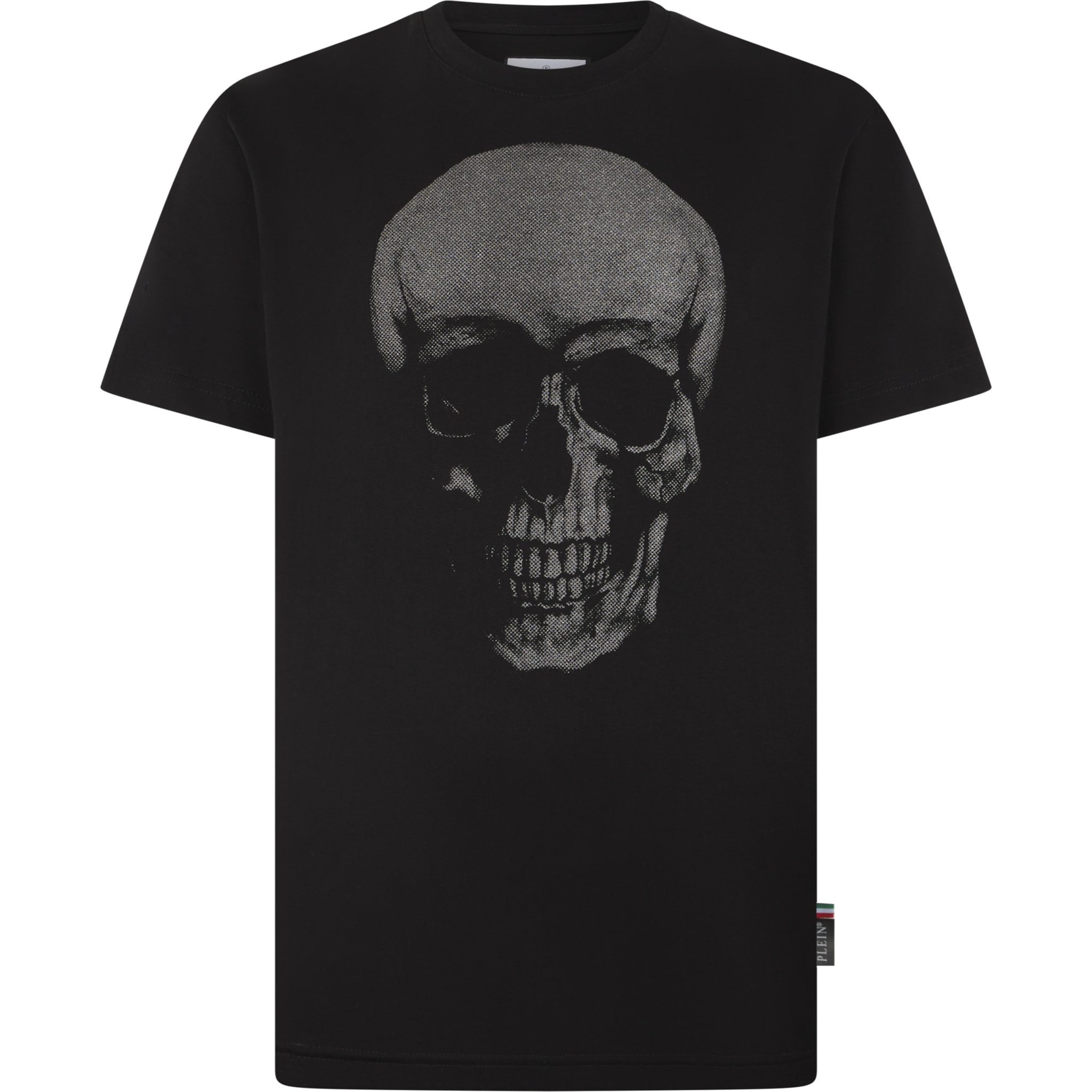 PHILIPP PLEIN Round Neck T-Shirt Glitter Skull