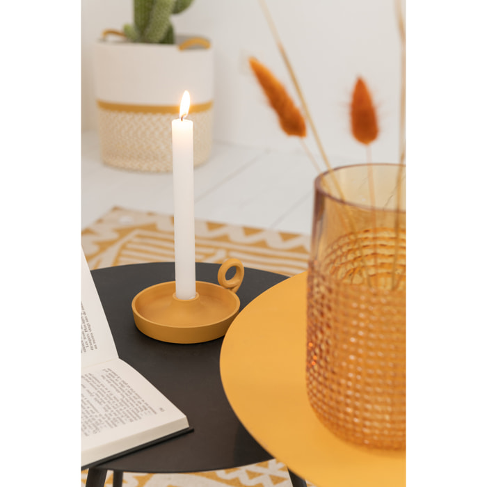 J-Line photophore Plateau Rond - aluminium - ocre