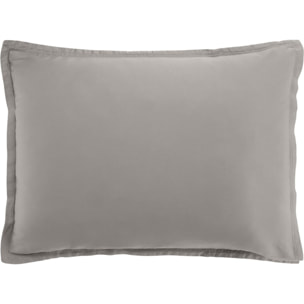 Paire de Taies D'oreiller 1pcs 100% Satin De Coton 105 Fils Gris Clair