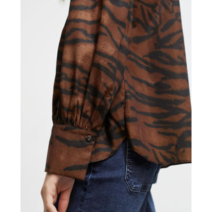 Camicia con stampa zebrata