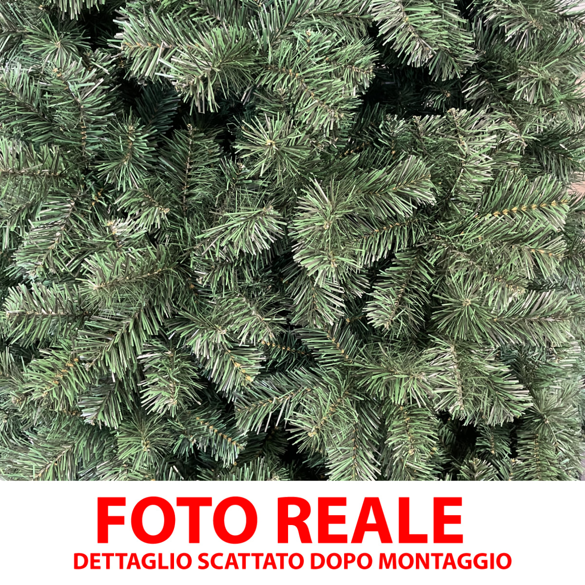 Albero Di Natale 210 Cm Con Sacca Effetto Reale 1078 Rami Foltissimo Molto Folto Rami A Gancio Base A Croce Sicura In Metallo Doppia Foglia In PVC