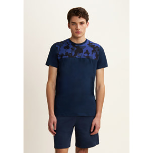 T-shirt con Inserto Camouflage