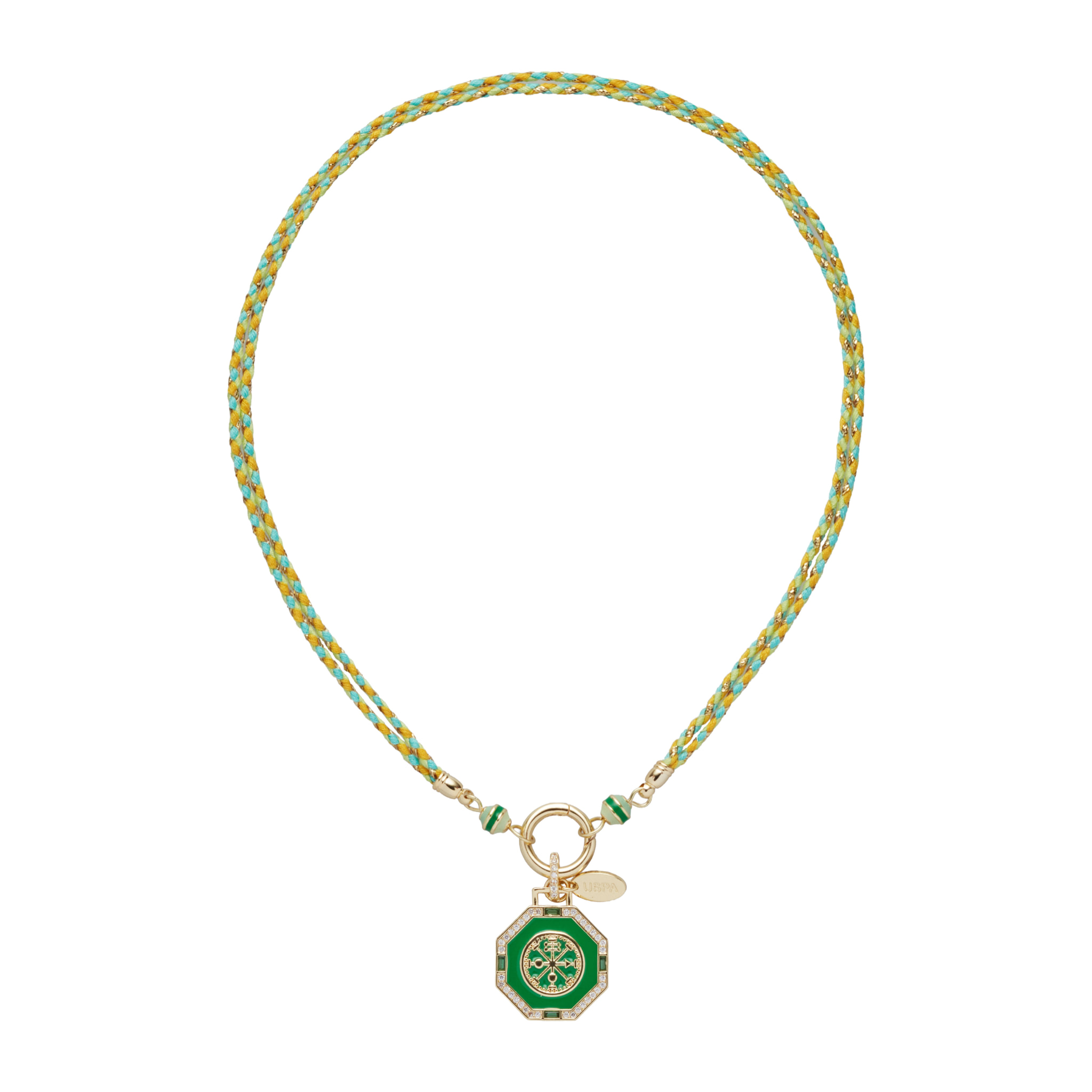 Collana U.S. Polo Assn. In cordino di cotone giallo