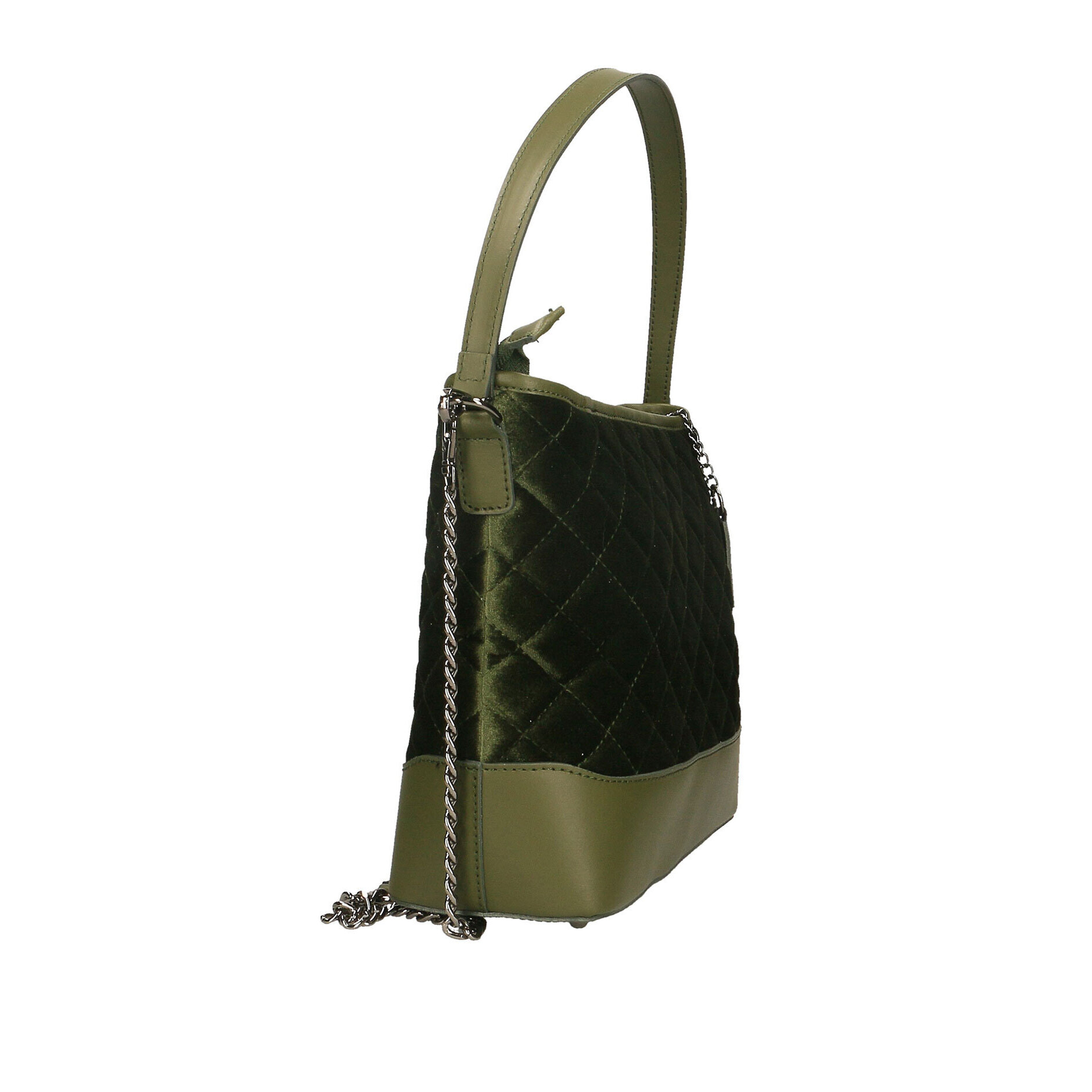 Borsa a spalla da donna In Velluto Made in Italy 31x25x11 cm