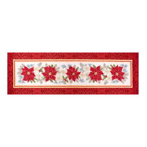 Runner Natalizio Stella di Natale 40x140 cm Gobelin Jacquard