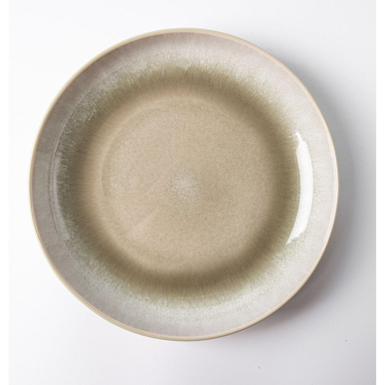 Lot de 6 assiettes creuses vert - "Iris"