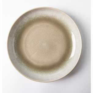 Lot de 6 assiettes creuses vert - "Iris"