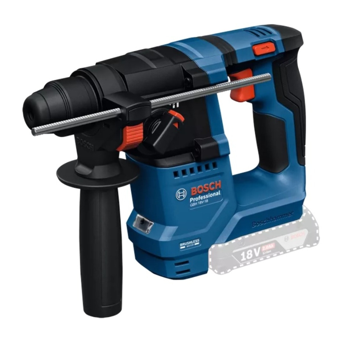 Perforateur GBH 18V-18 Professional SDS Plus avec KickBack Control, sans batterie, ni chargeur - Livré dans L-Boxx 136 - BOSCH - 0611927003